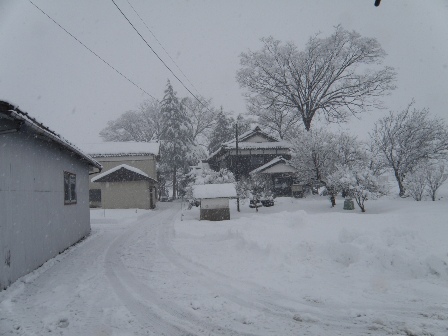 除雪後の家の様子(夕方)